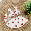 White & Red Butterfly Print Kids Co-ord Set