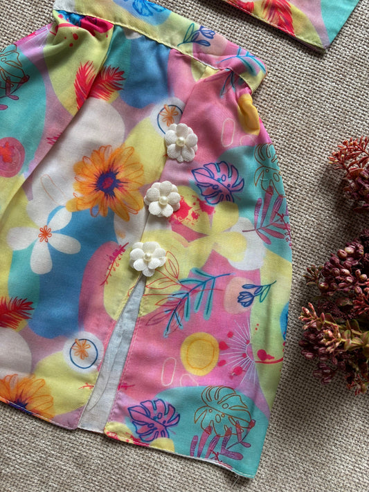 Pure Cotton Printed Western Skirt With Top