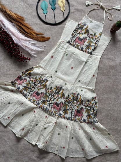 Pure Cotton Embroidery Work One Piece