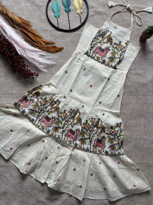 Pure Cotton Embroidery Work One Piece