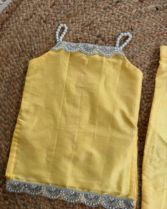 Kids’ Red Co-Ord Set with Lace Detailing