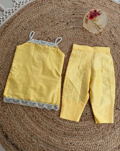 Kids’ Red Co-Ord Set with Lace Detailing