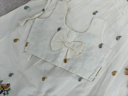 Ivory Embroidered Lehenga Choli Set