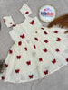 White Pleated Butterfly Dress