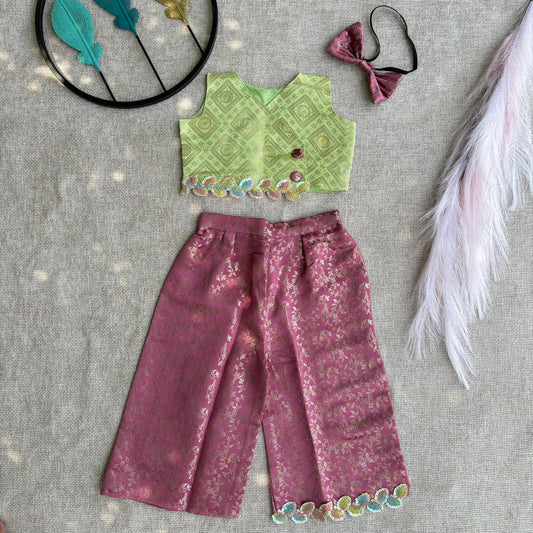 Stylish Indo-Western Palazzo Set for Girls