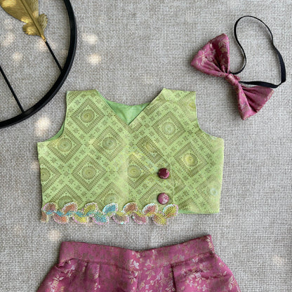 Stylish Indo-Western Palazzo Set for Girls