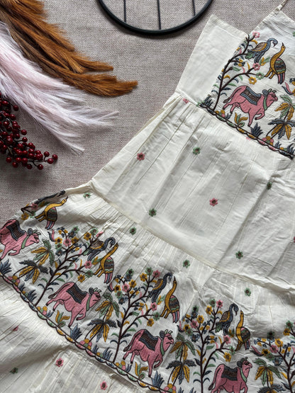 Pure Cotton Embroidery Work One Piece