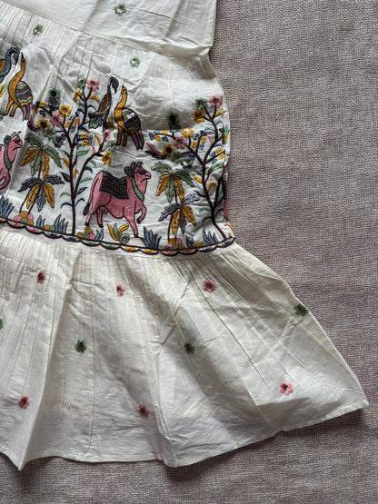 Pure Cotton Embroidery Work One Piece